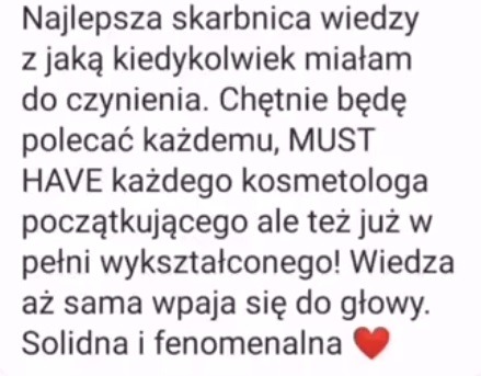 Opinia czytelniczki o książce Kosmetologia